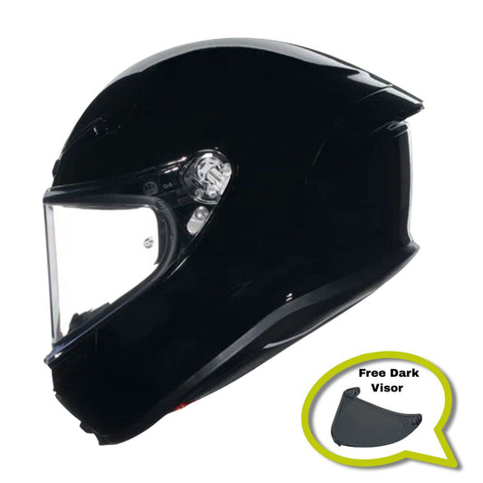 AGV K6-S Solid - Black (Free Dark Visor Worth £89.99)