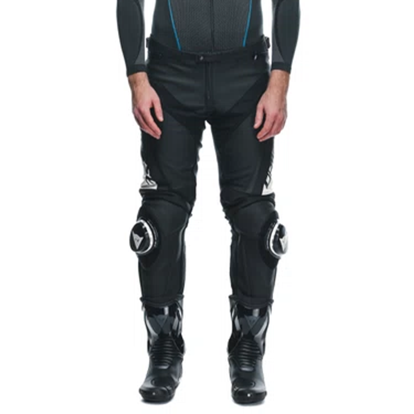 Dainese Delta 4 Leather Pants - Regular Leg - Black/White (622)