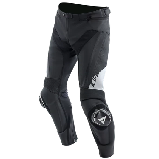 Dainese Delta 4 Leather Pants - Regular Leg - Black/White (622)