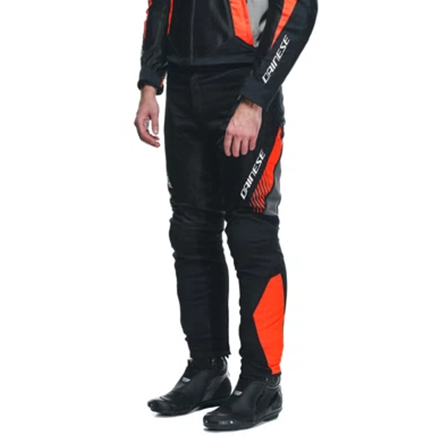 Dainese Drake 2 Air Abshell Regular Pants - Black/Flo Red (628)