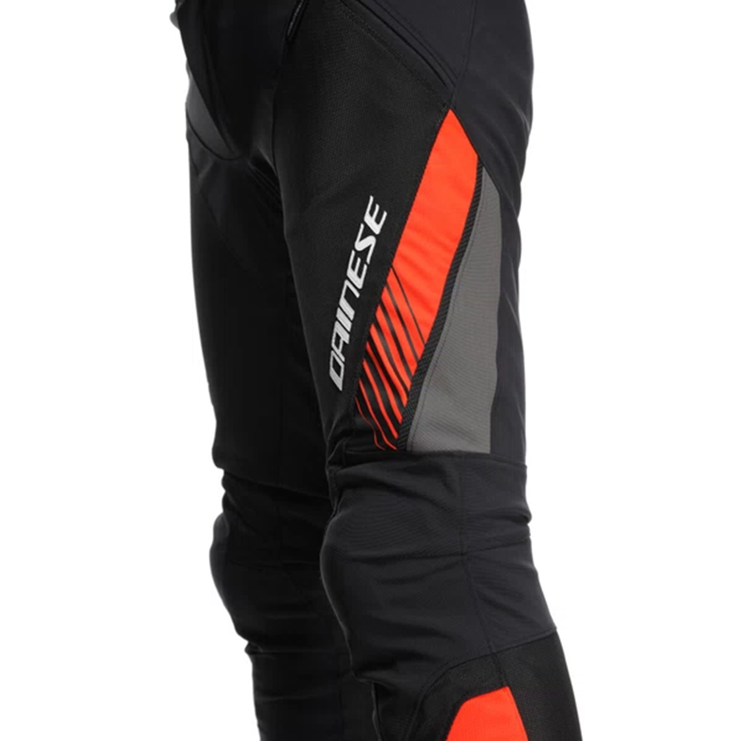 Dainese Drake 2 Air Abshell Regular Pants - Black/Flo Red (628)