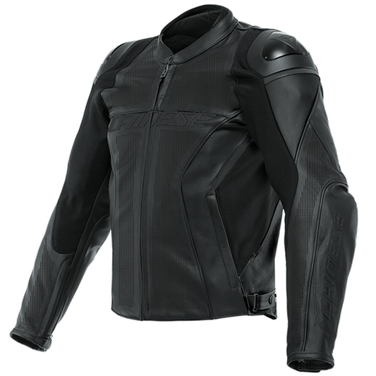 Dainese Racing 4 Leather Jacket Perforated - Black/Black 691