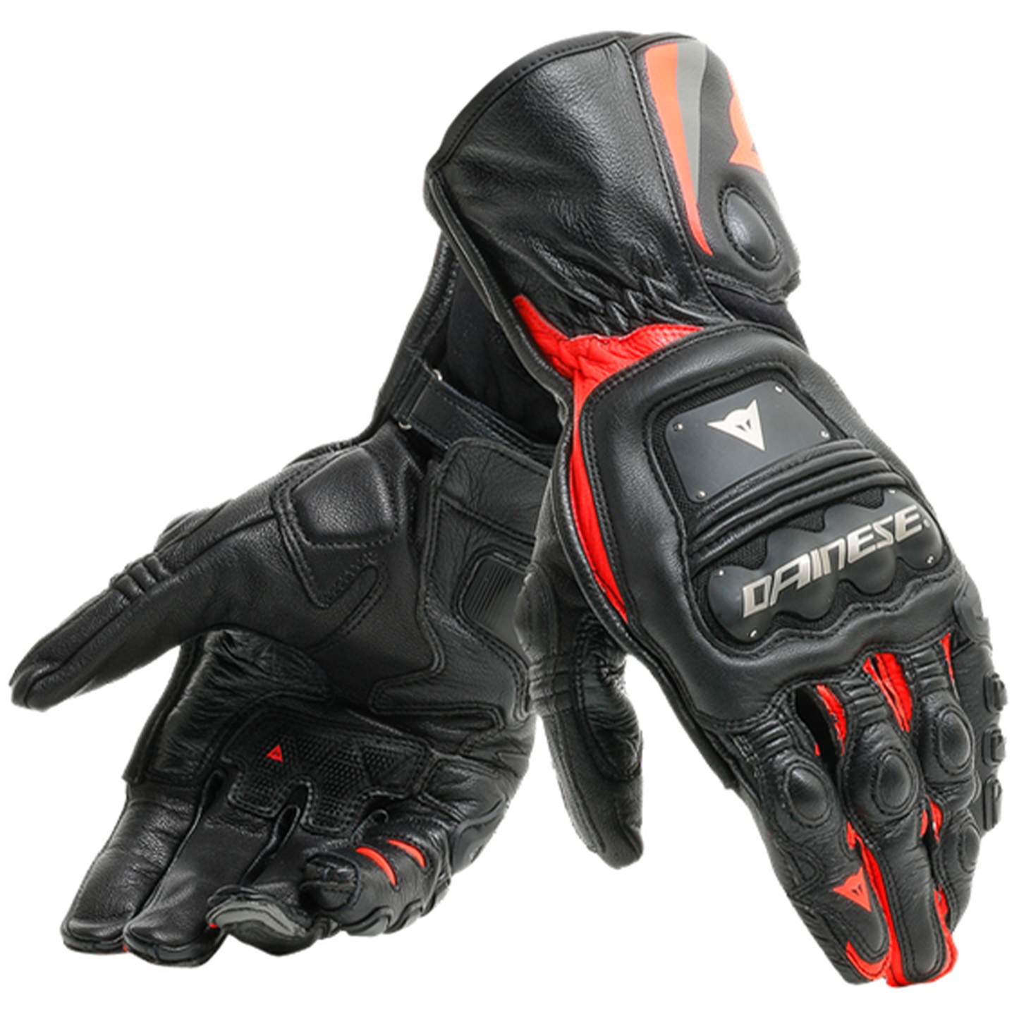 Dainese Steel Pro Gloves - Black/Fluo Red 628