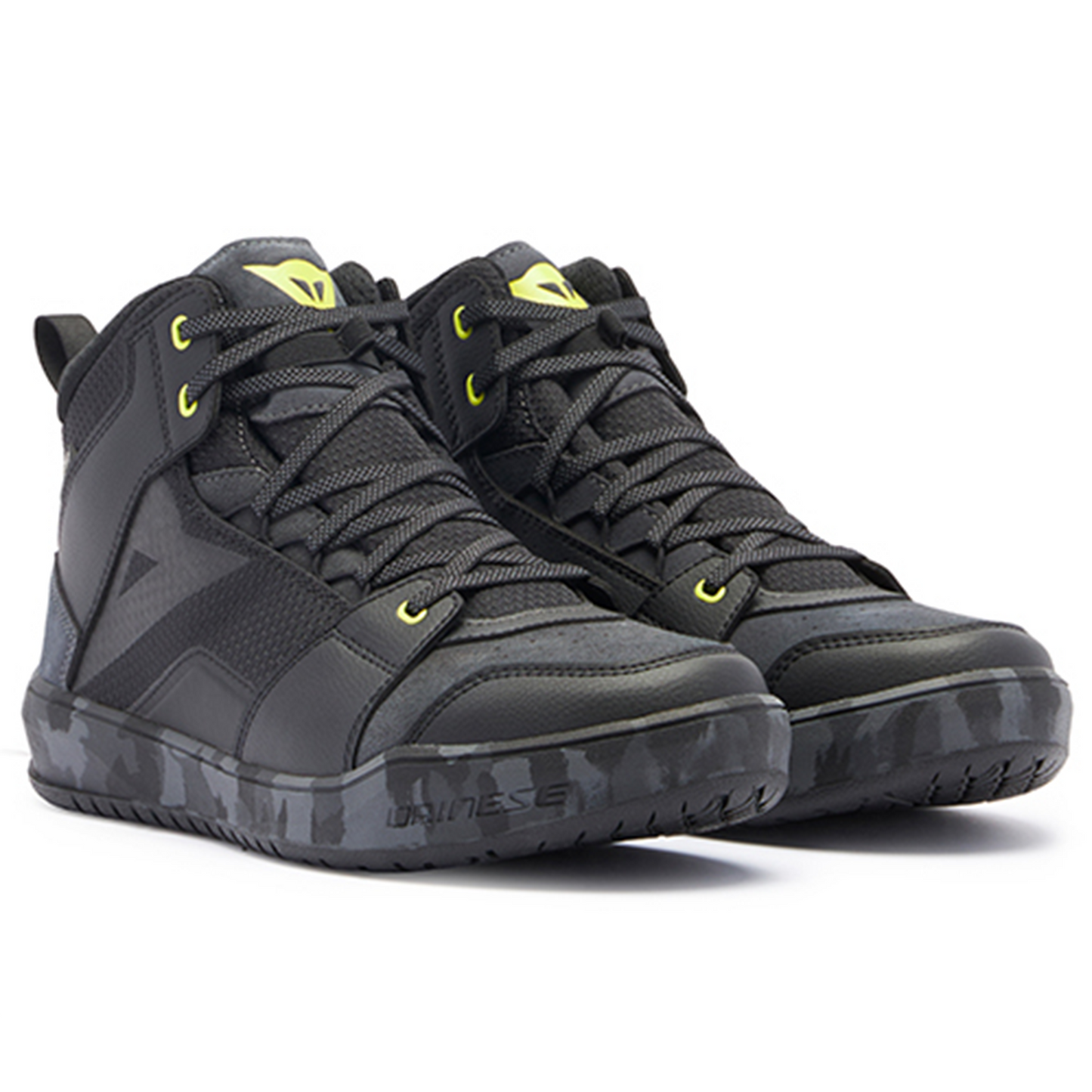 Dainese Suburb D-WP Shoes - Black-Camo-Acid Yellow (49J)