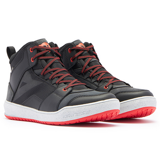 Dainese Suburb D-WP Shoes - Black-White-Red Lava (A66)