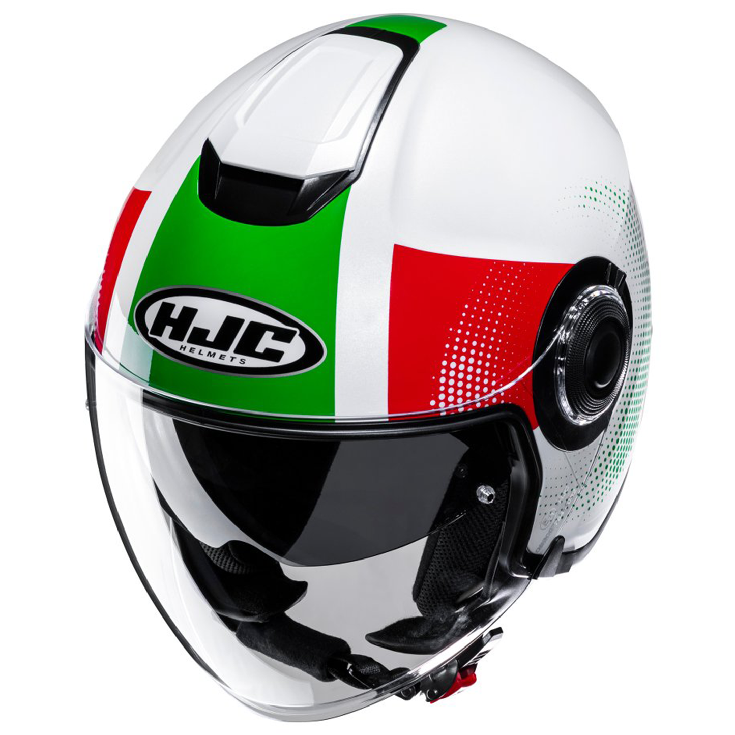 HJC I40N - Pyle Green/White/Red