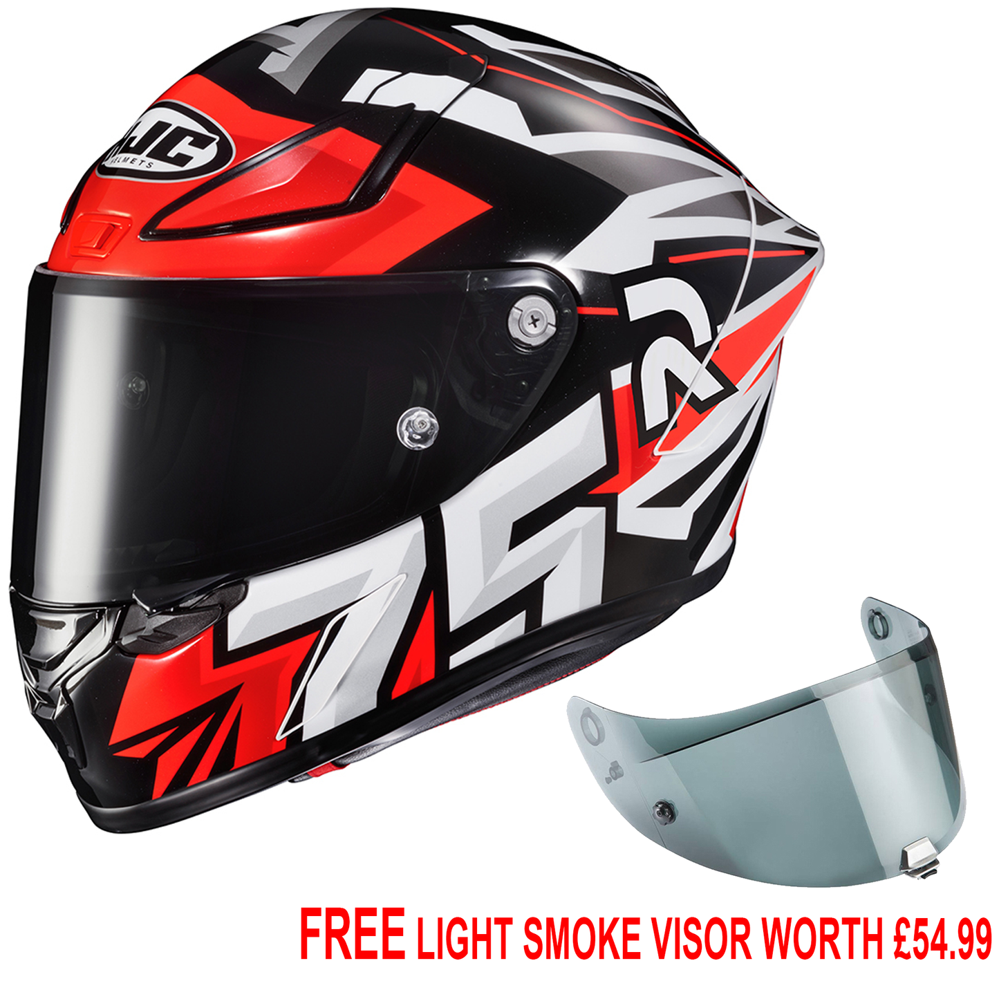 HJC RPHA 1 - Arenas Replica - Free Light Smoke Visor – Gear Change Online
