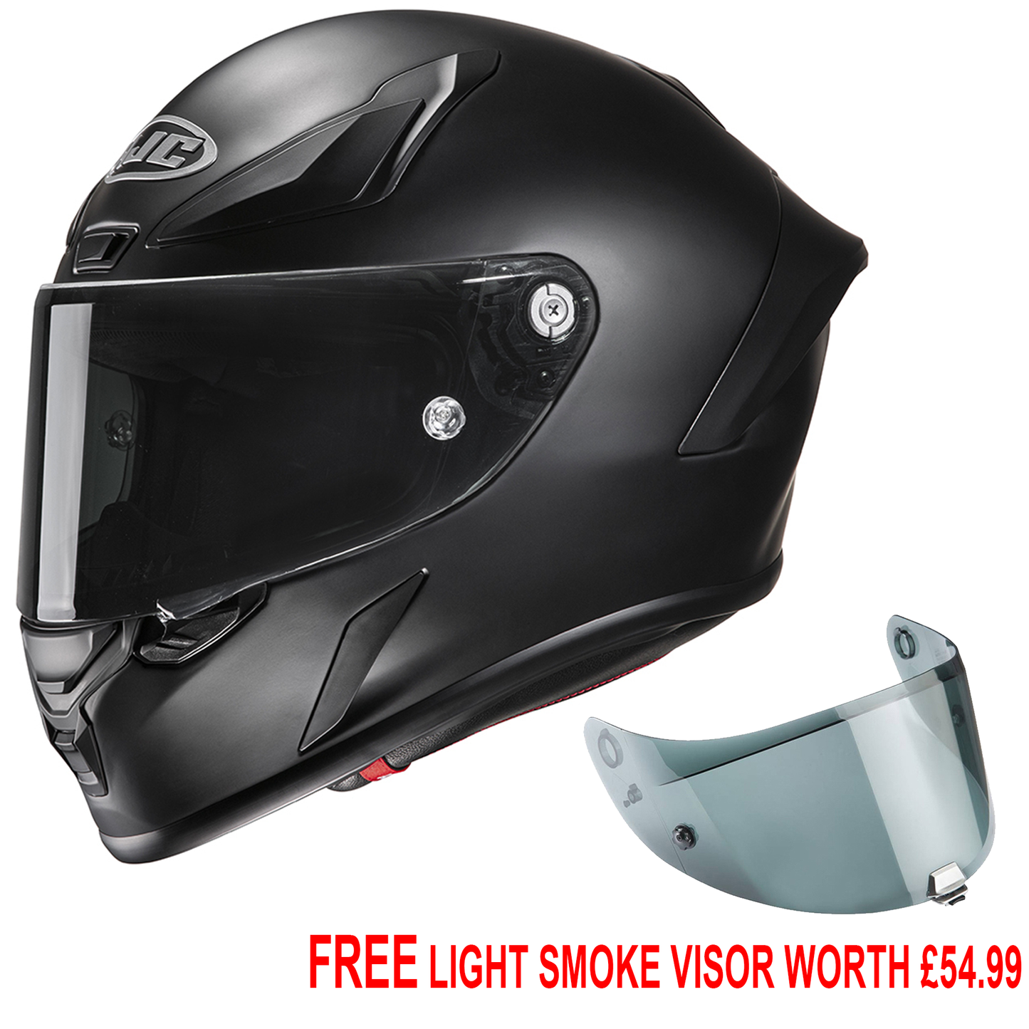 HJC RPHA 1 - Matt Black - Free Light Smoke Visor