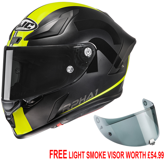 HJC RPHA 1 - Senin - Yellow - Free Light Smoke Visor
