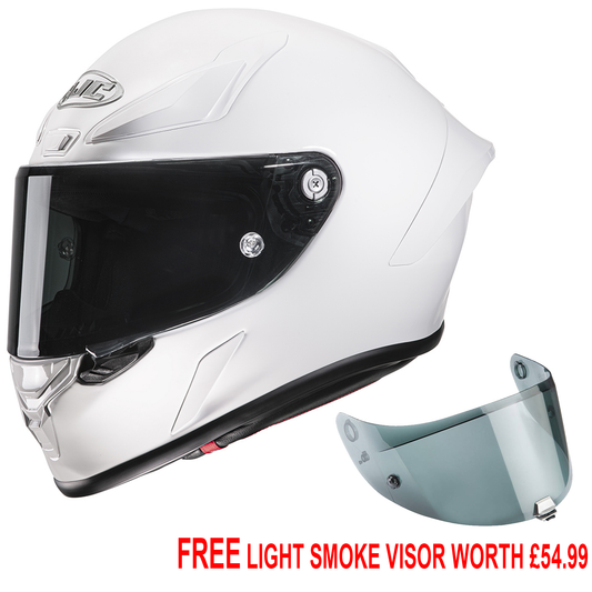 HJC RPHA 1 - White - Free Light Smoke Visor