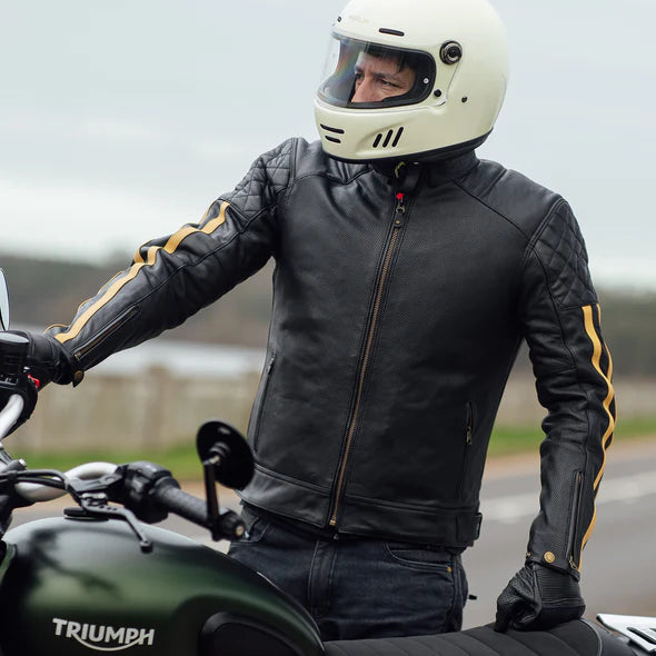Merlin Icon D3O® Leather Jacket - Black / Gold