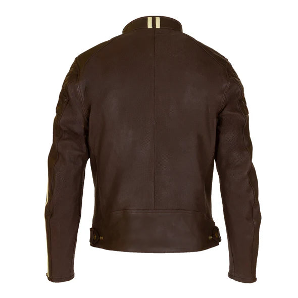 Merlin Icon D3O® Leather Jacket - Brown / Cream
