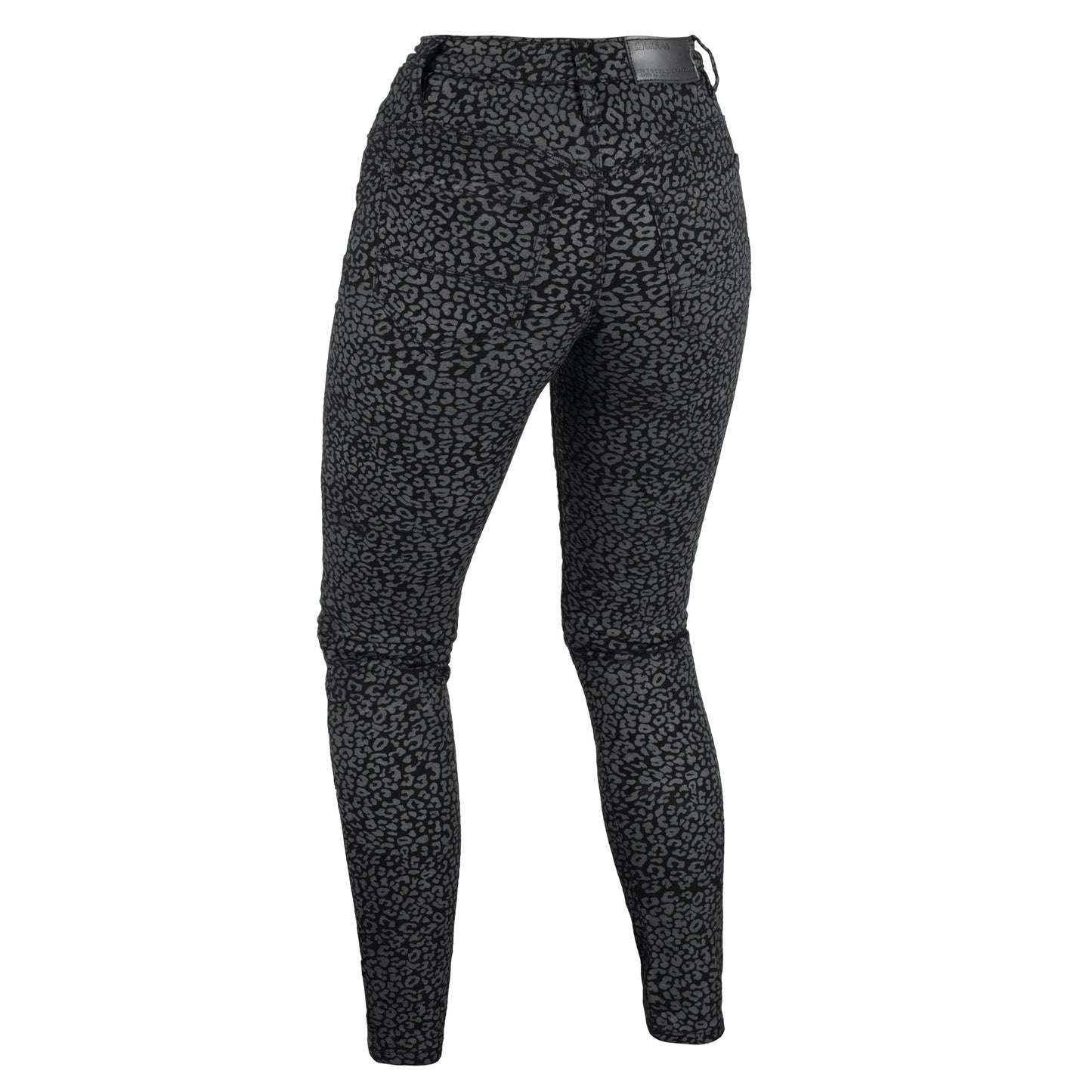 Oxford AA Approved Super Stretch Ladies Jeans Leopard - Black/Grey