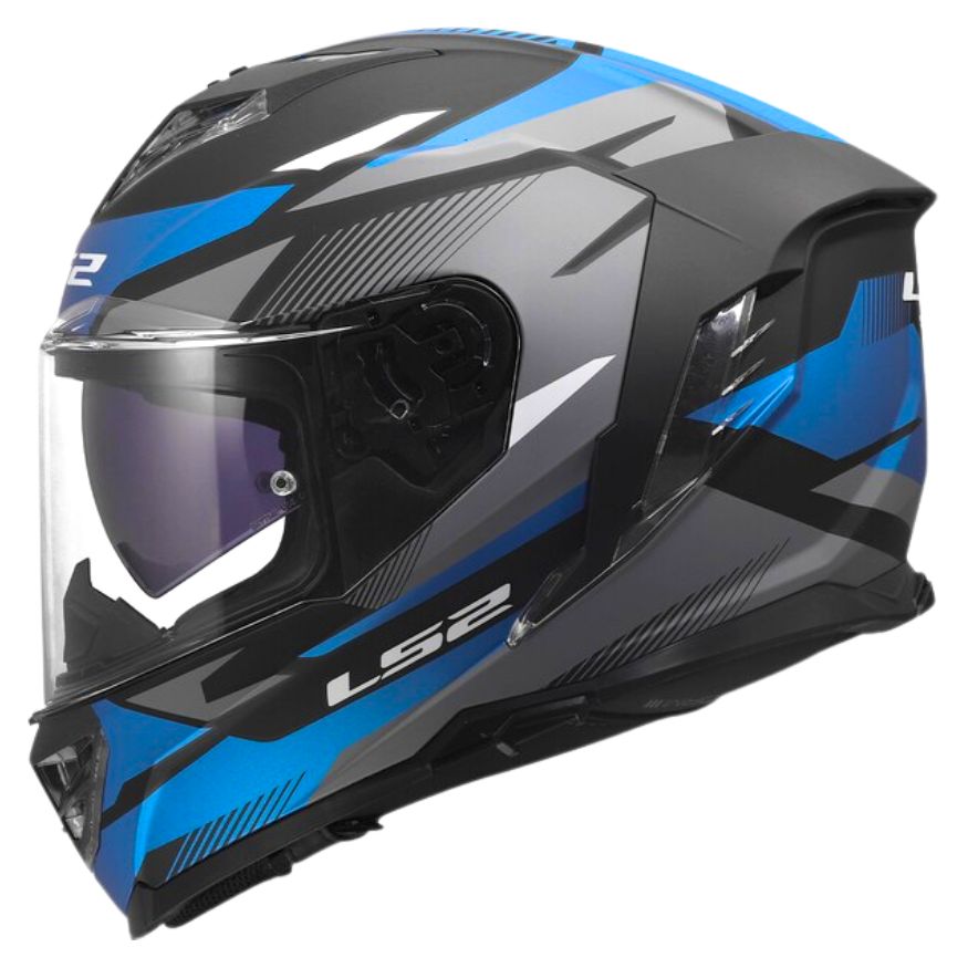 LS2 LS2 FF818 STORM III KOMAI BLACK BLUE - Front View