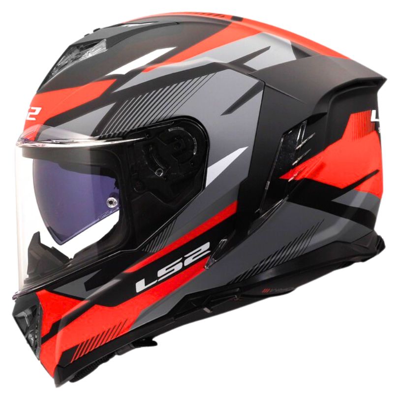 LS2 LS2 FF818 STORM III KOMAI BLACK RED - Front View
