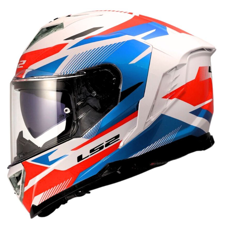 LS2 LS2 FF818 STORM III KOMAI WHITE BLUE RED - Front View