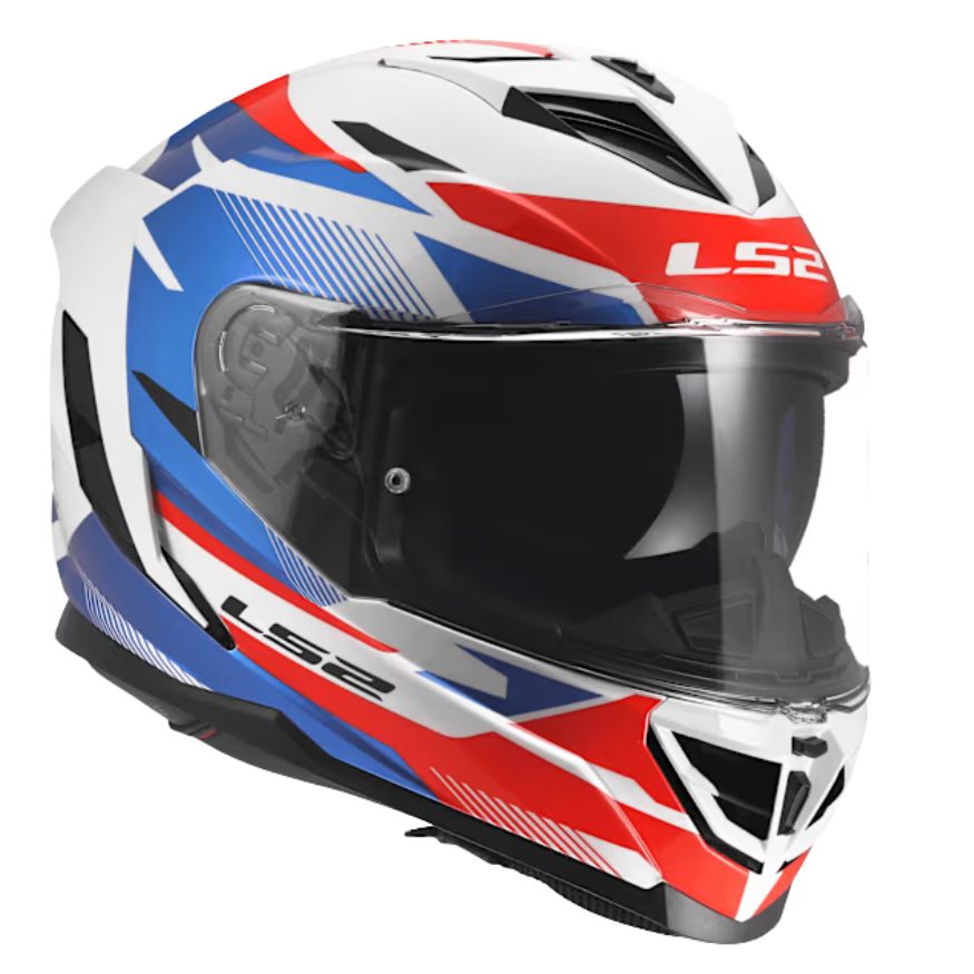 LS2 LS2 FF818 STORM III KOMAI WHITE BLUE RED - Side View
