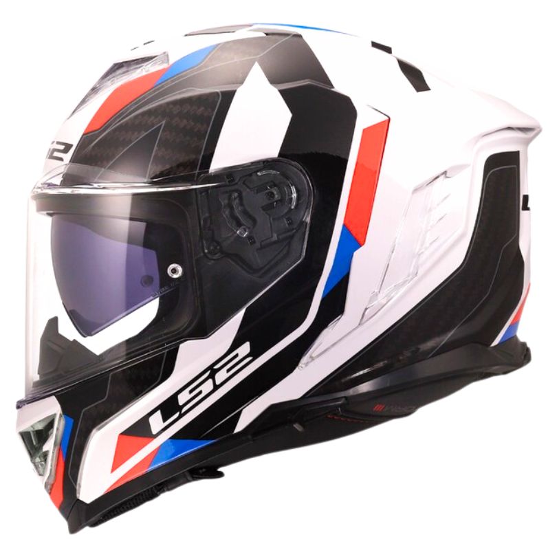 LS2 LS2 FF818 STORM III SPORTY WHITE BLUE RED - Front View