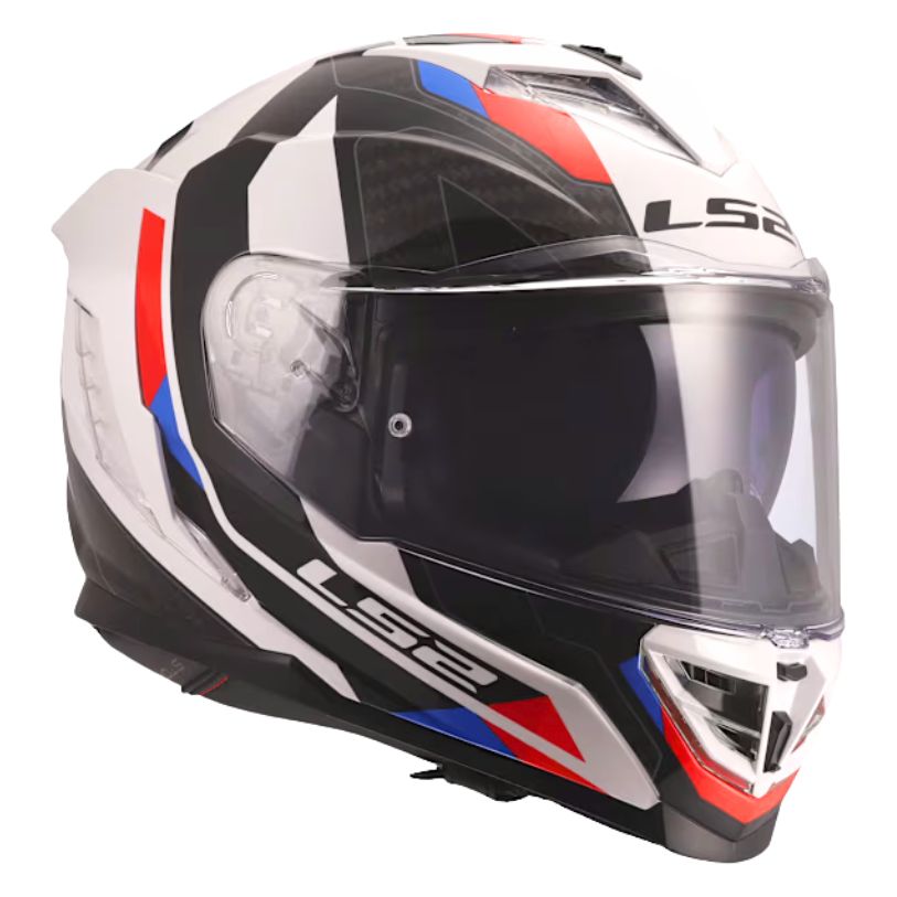 LS2 LS2 FF818 STORM III SPORTY WHITE BLUE RED - Side View