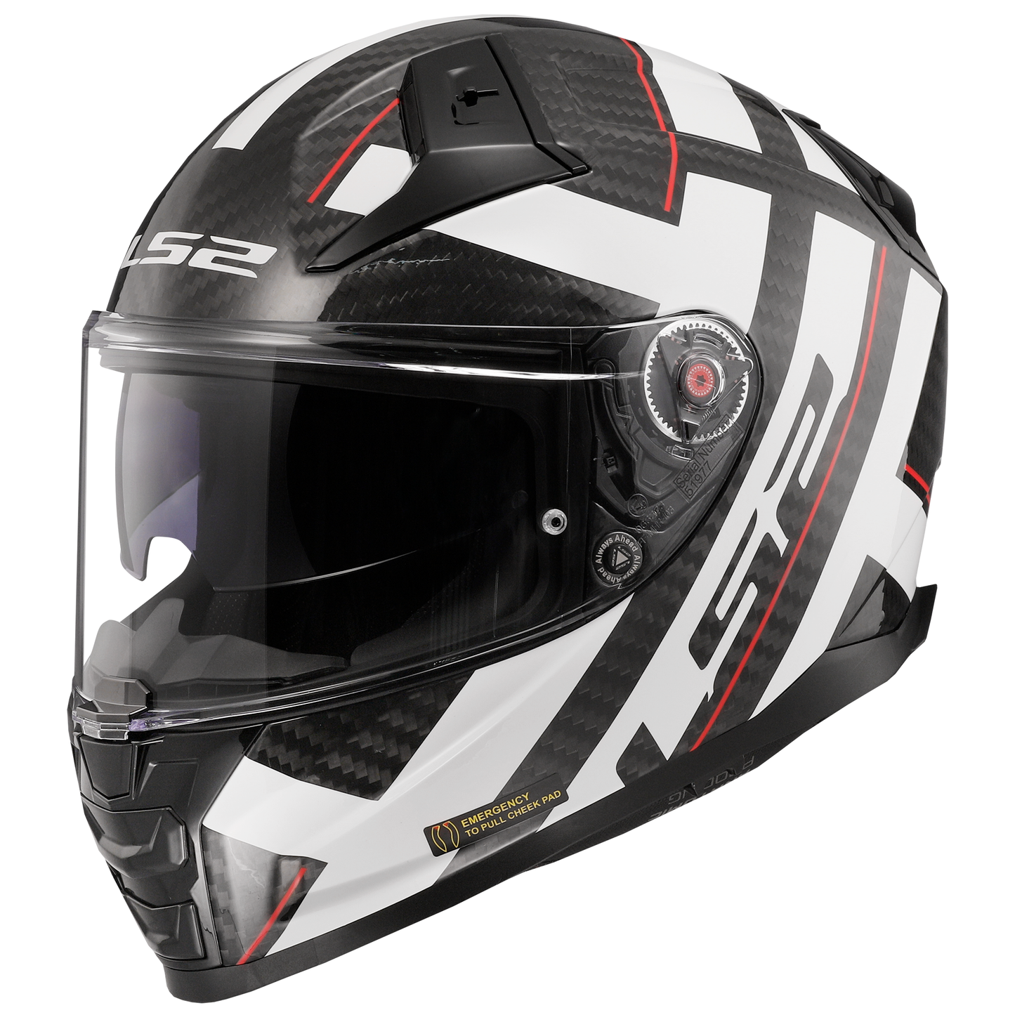 LS2 FF811 Vector 2 Carbon - Strong Gloss White