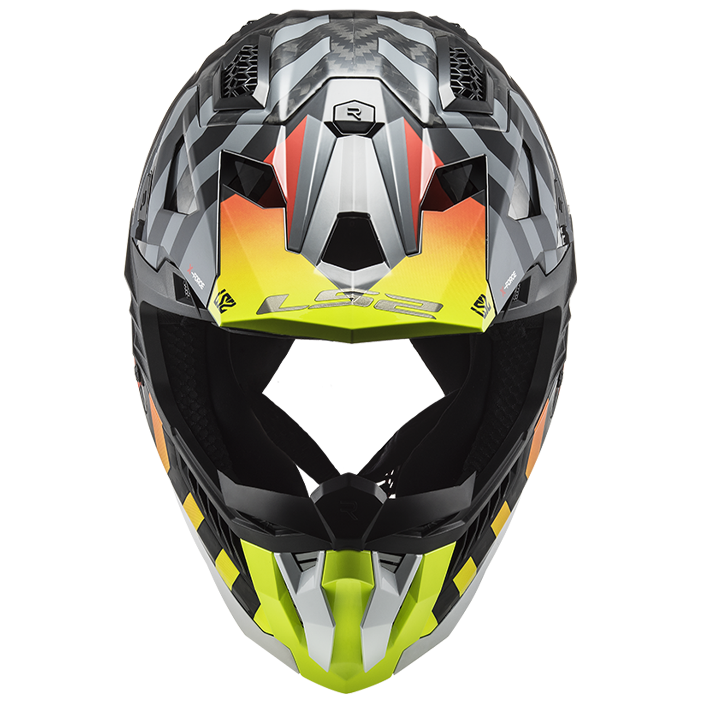 LS2 MX703 X-Force Carbon - Barrier Hi-Vis Yellow Red