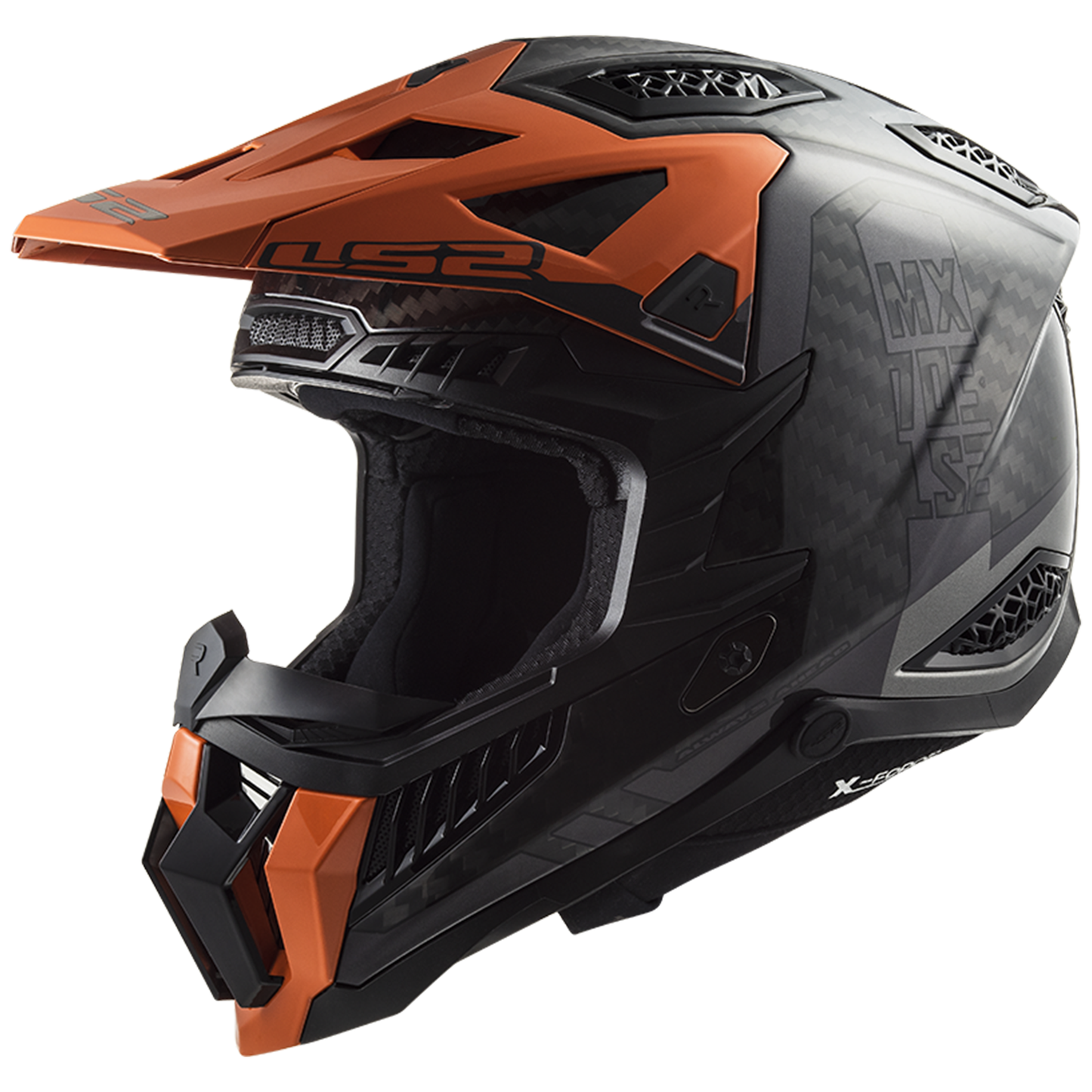 LS2 MX703 X-Force Carbon - Victory Titanium Orange