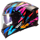 LS2 FF818 STORM III KAOS BLACK PURPLE BLUE
