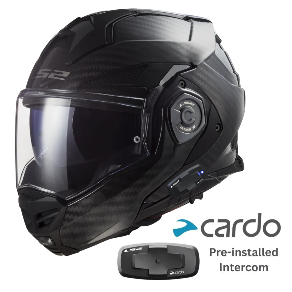 LS2 FF901 ADVANT X SOLID CARBON with LS2 4X UCS INTERCOM PREINSTALLED