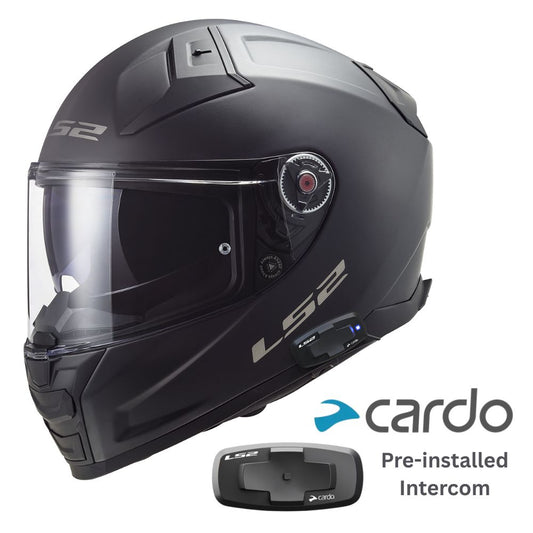 LS2 FF811 Vector 2 Matt Black With Cardo Intercom (LS2-4X-UCS ) pre-installed