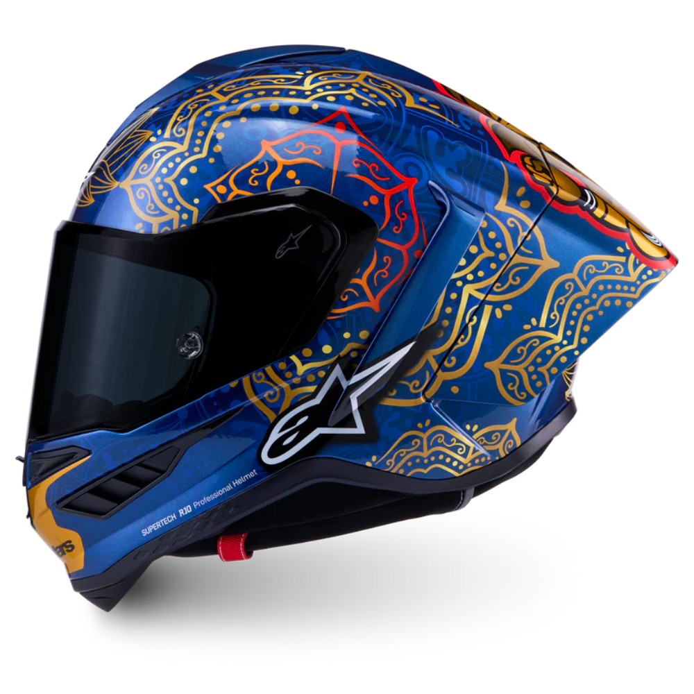Alpinestars Supertech R10 Martinator Thai Helmet (Limited Edition) Blue Black Red Gold Glossy