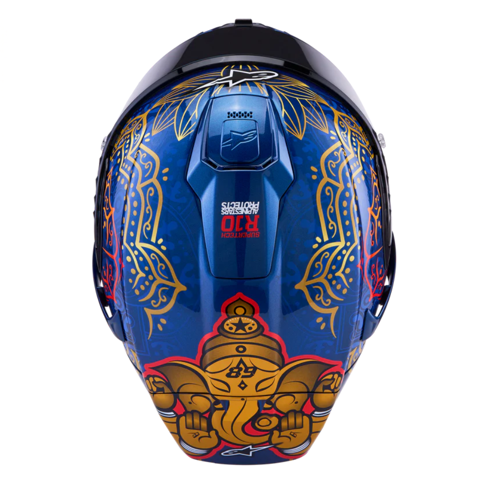 Alpinestars Supertech R10 Martinator Thai Helmet (Limited Edition) Blue Black Red Gold Glossy
