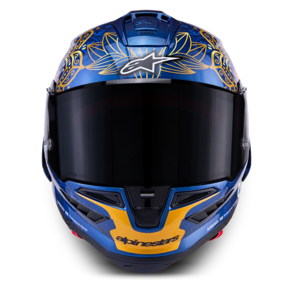 Alpinestars Supertech R10 Martinator Thai Helmet (Limited Edition) Blue Black Red Gold Glossy