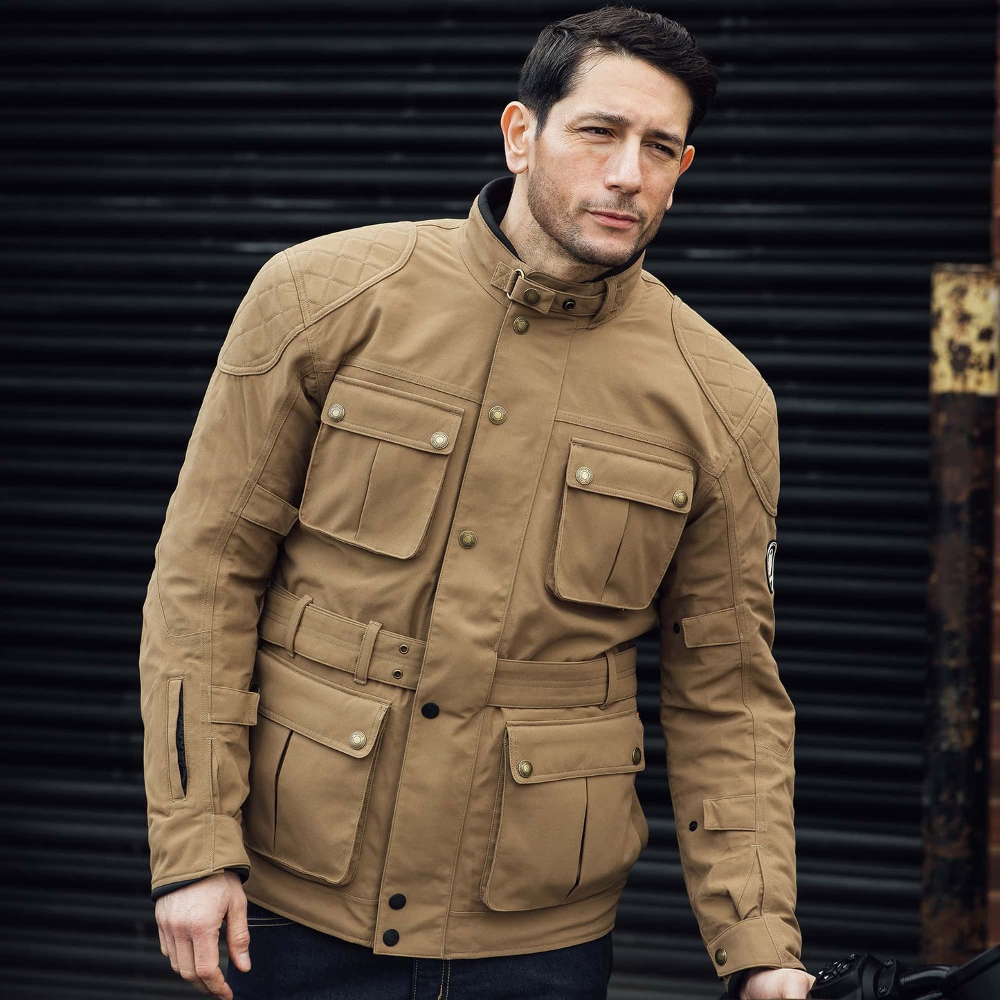 Merlin Burslem Eco Laminated Jacket - Sand