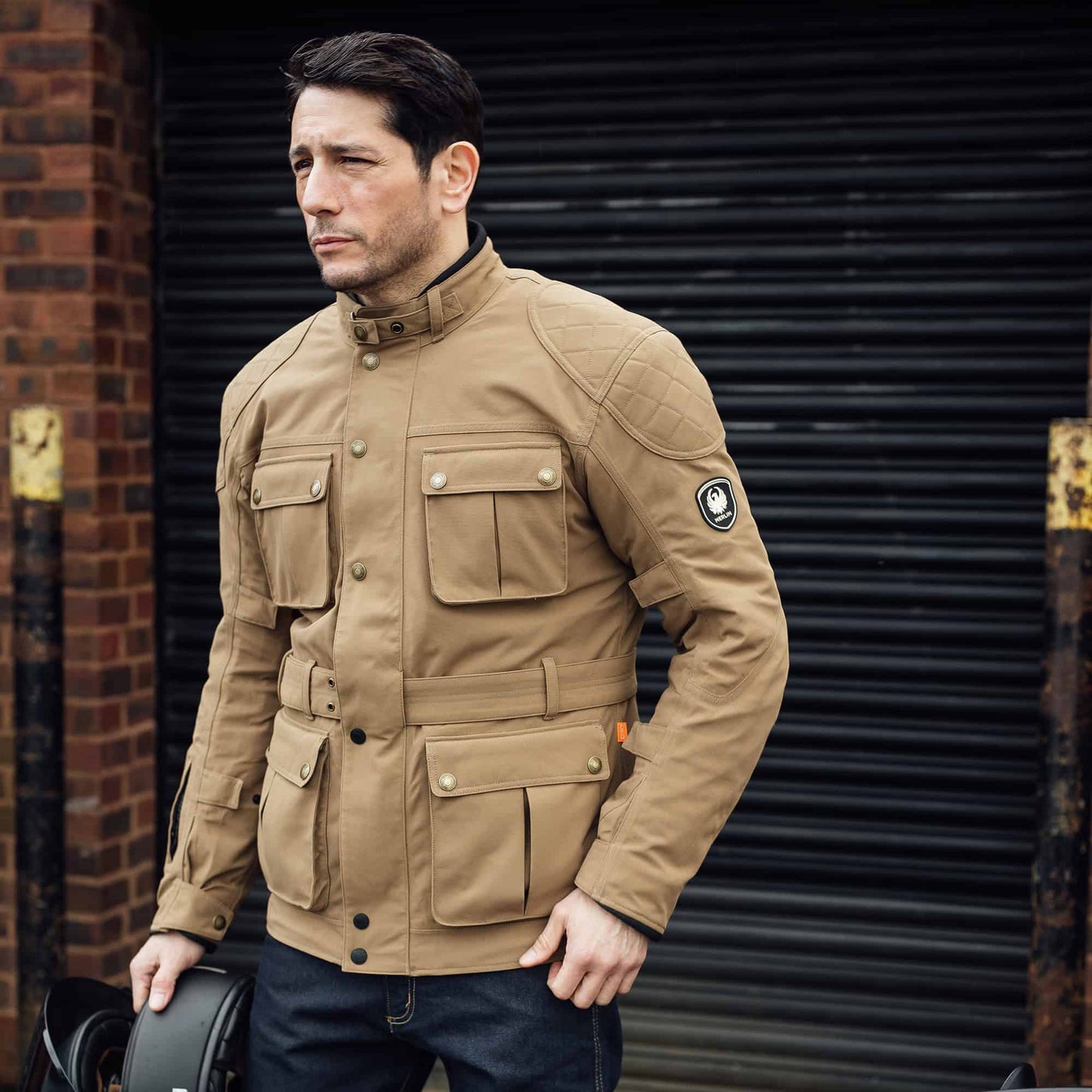 Merlin Burslem Eco Laminated Jacket - Sand