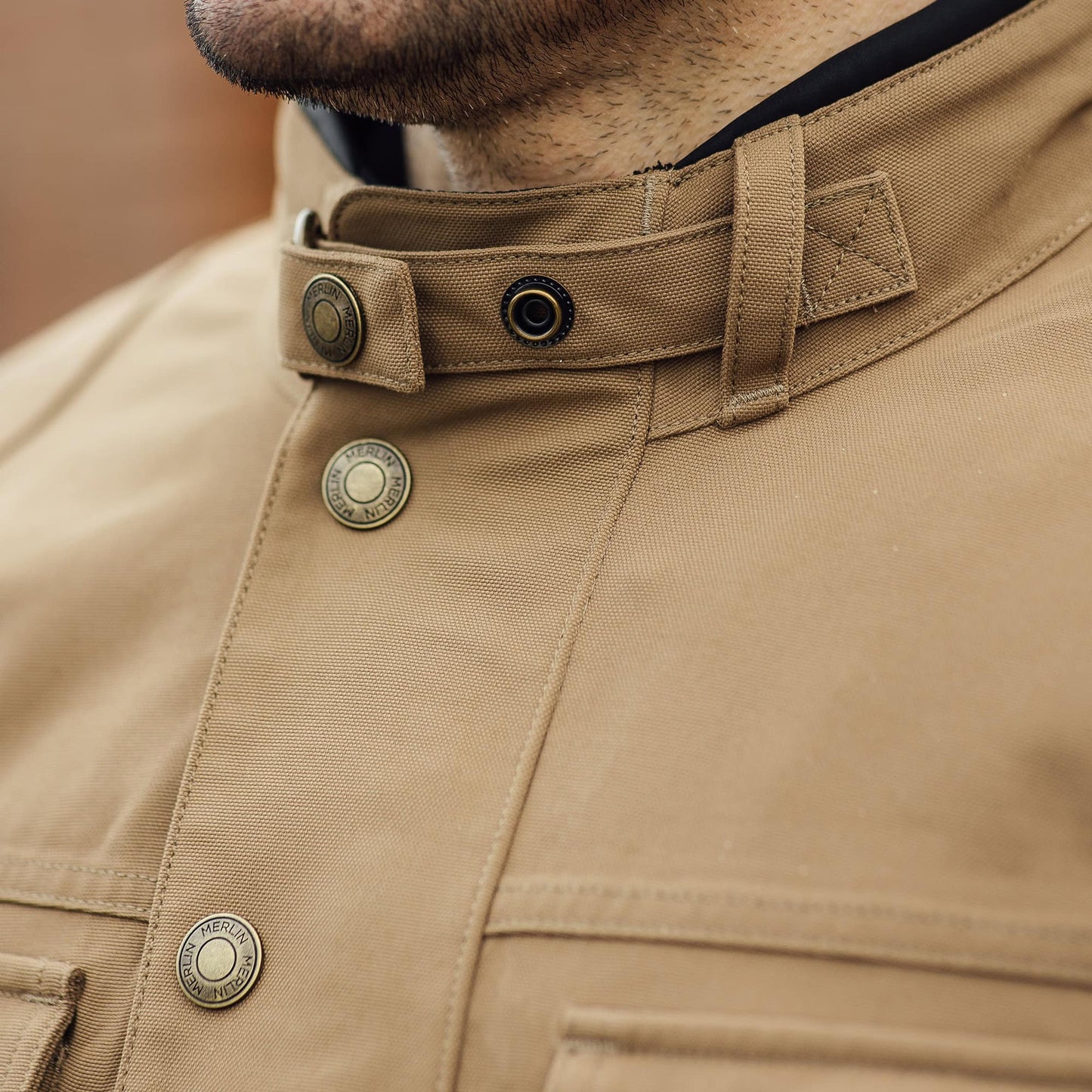 Merlin Burslem Eco Laminated Jacket - Sand