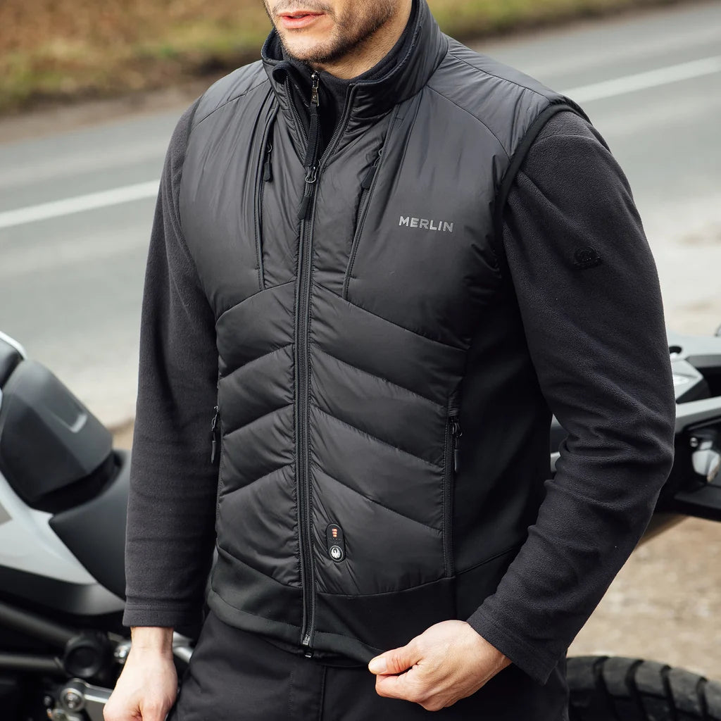 Merlin Flux Heated Down Bodywarmer Black