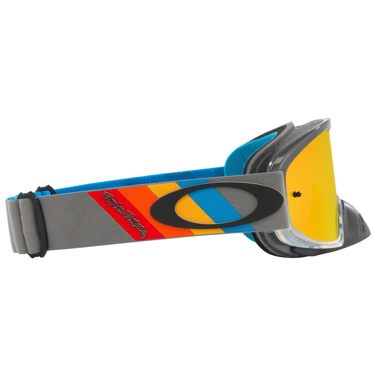 Oakley O Frame 2.0 Pro TLD Collection MX Goggle (Grey Stripes) Fire Iridium Lens