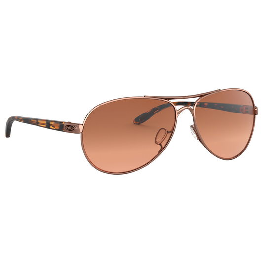 Oakley Feedback Sunglasses (Rose Gold) VR50 Brown Gradient Lens