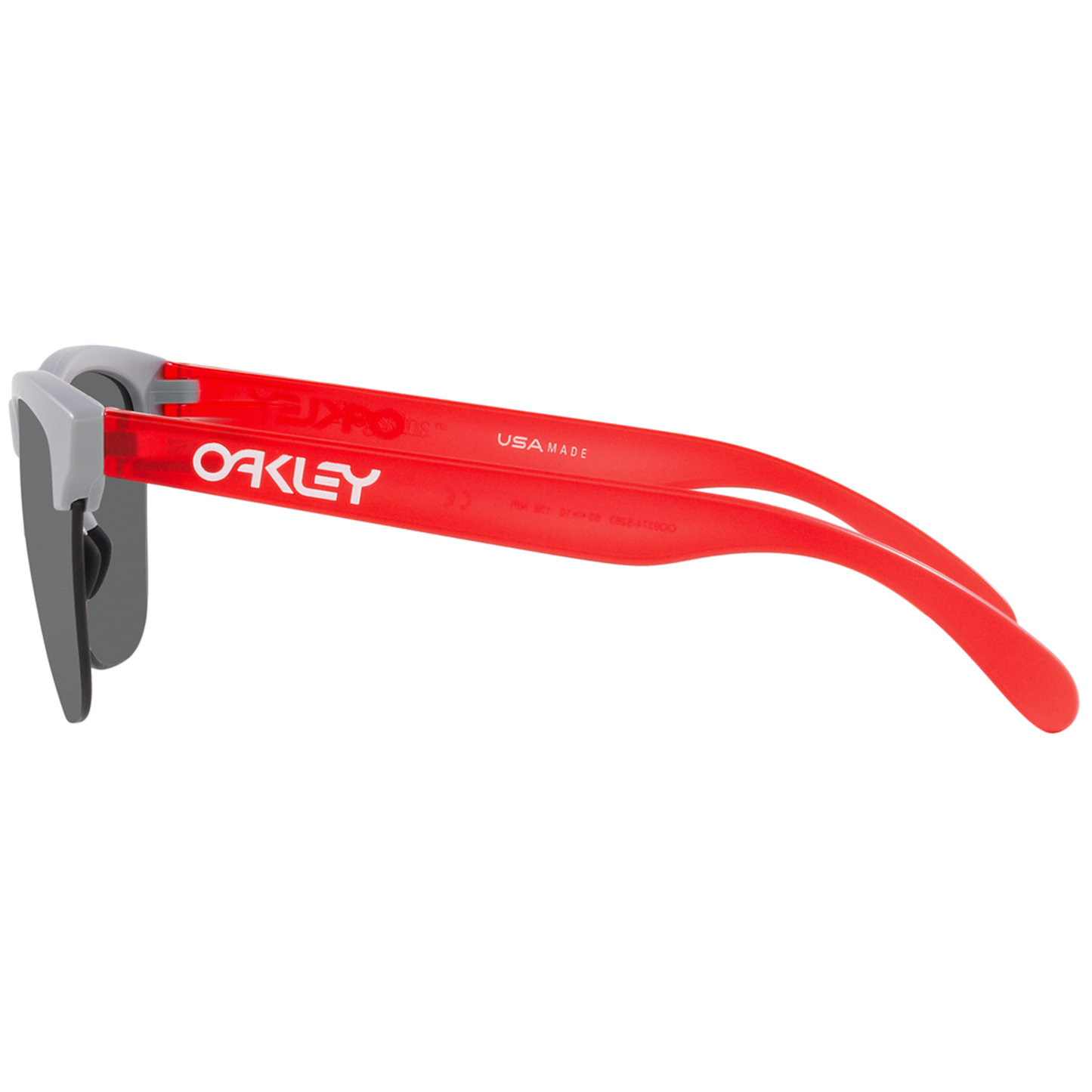 Oakley Frogskins Lite Sunglasses (Matt Fog Red) Prizm Black Lens - Free Case