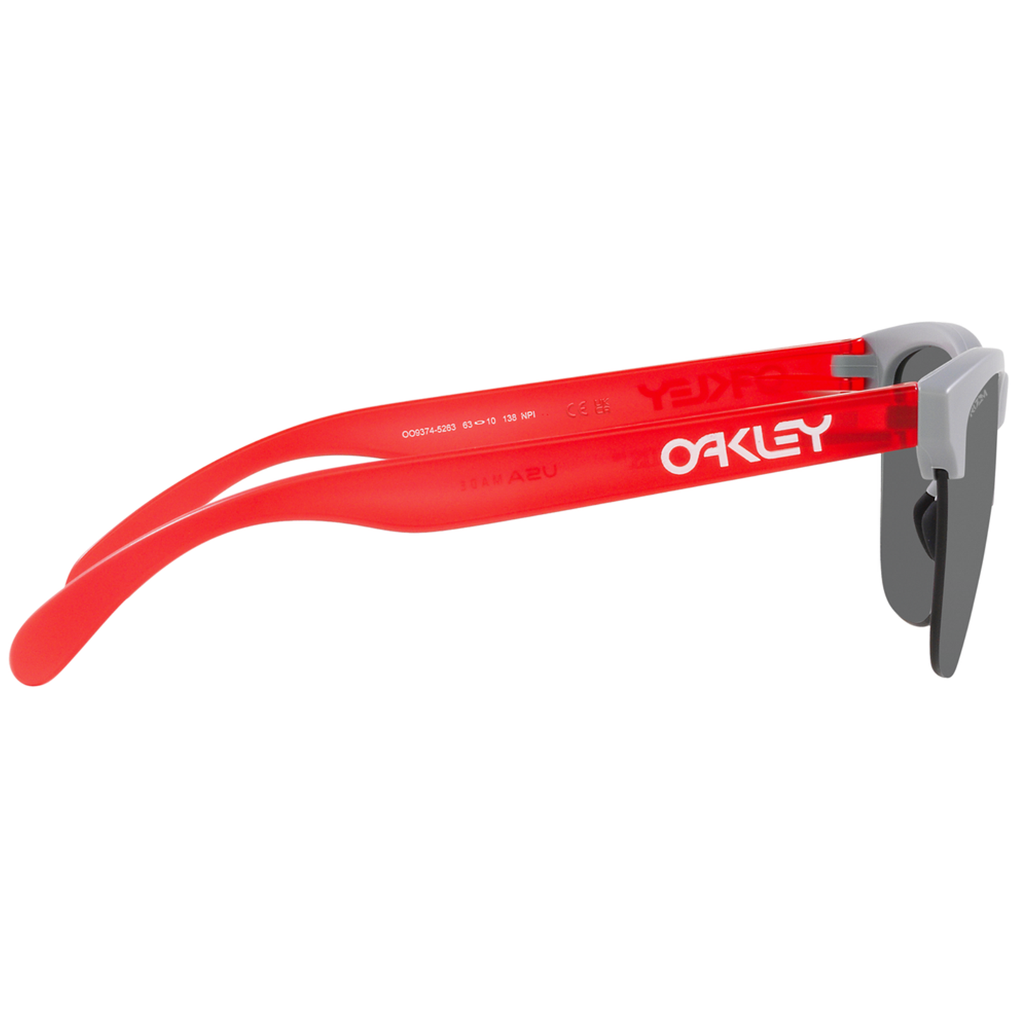 Oakley Frogskins Lite Sunglasses (Matt Fog Red) Prizm Black Lens - Free Case