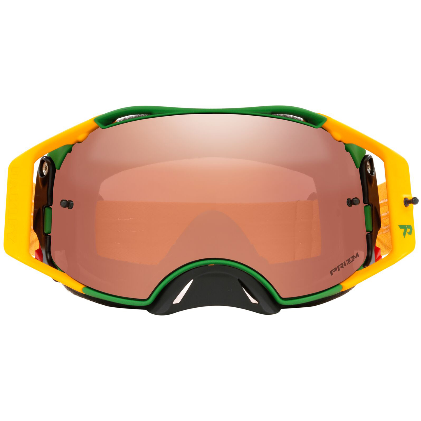 Oakley Airbrake MX Goggles (Toby Price Gold/Green) Prizm Black Lens