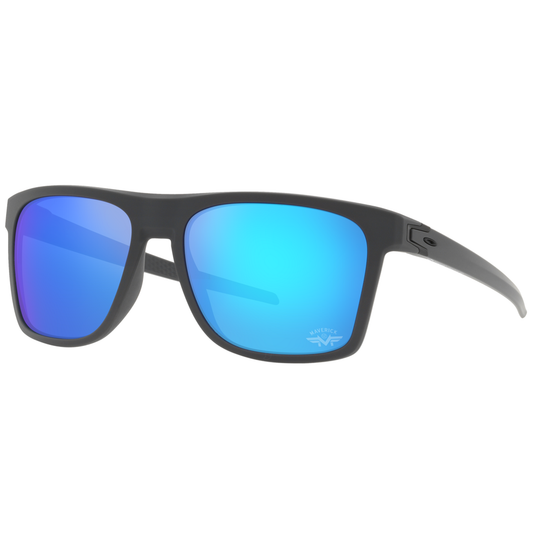 Oakley Leffingwell Sunglasses (Vinales Matte Dark Grey) Prizm Sapphire Lens