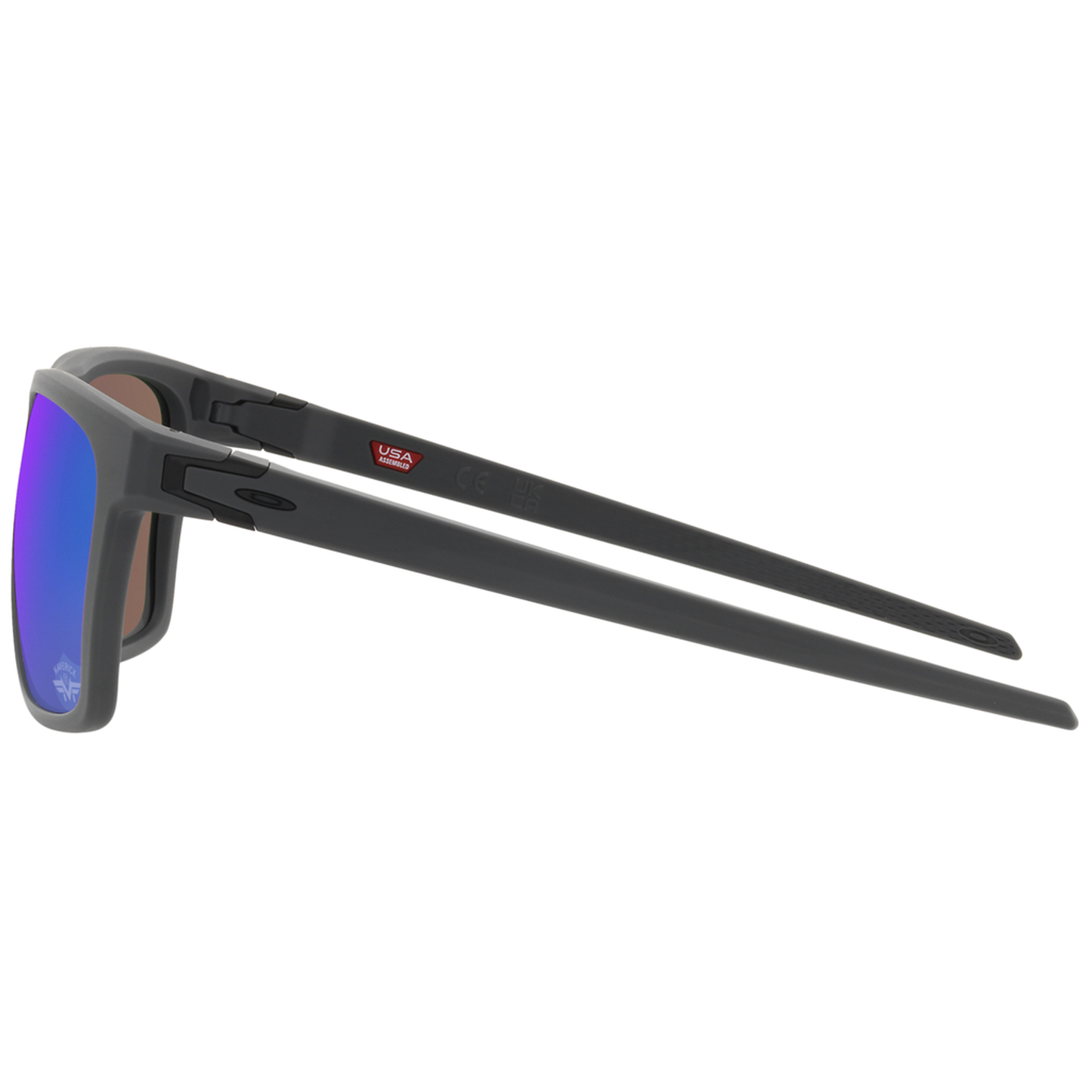 Oakley Leffingwell Sunglasses (Vinales Matte Dark Grey) Prizm Sapphire Lens