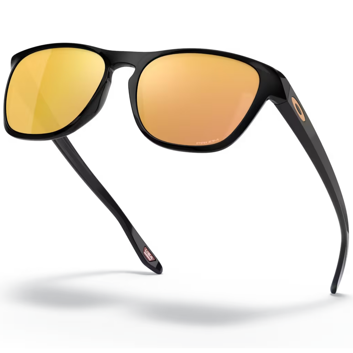 Oakley Manorburn Sunglasses (Polished Black) Prizm Rose Gold Lens