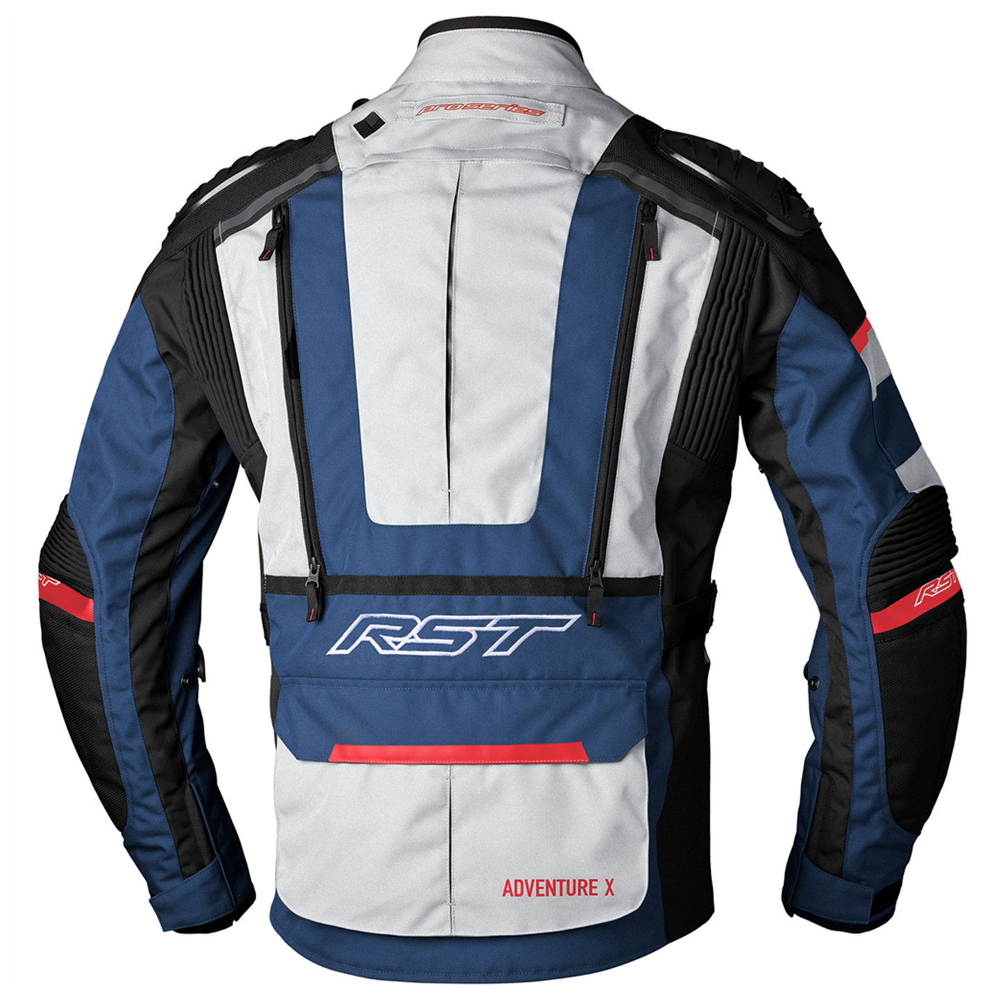 RST Adventure-X CE Ladies Textile Jacket - Silver/Blue/Red