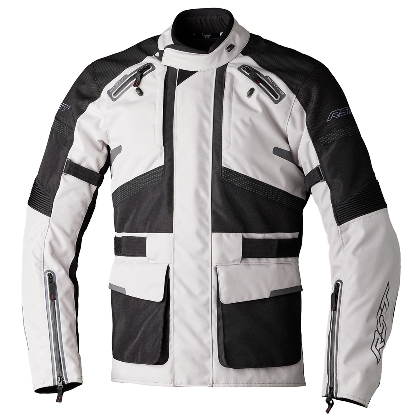 RST RST Endurance Men's Textile Jacket - Silver/Black - Front View