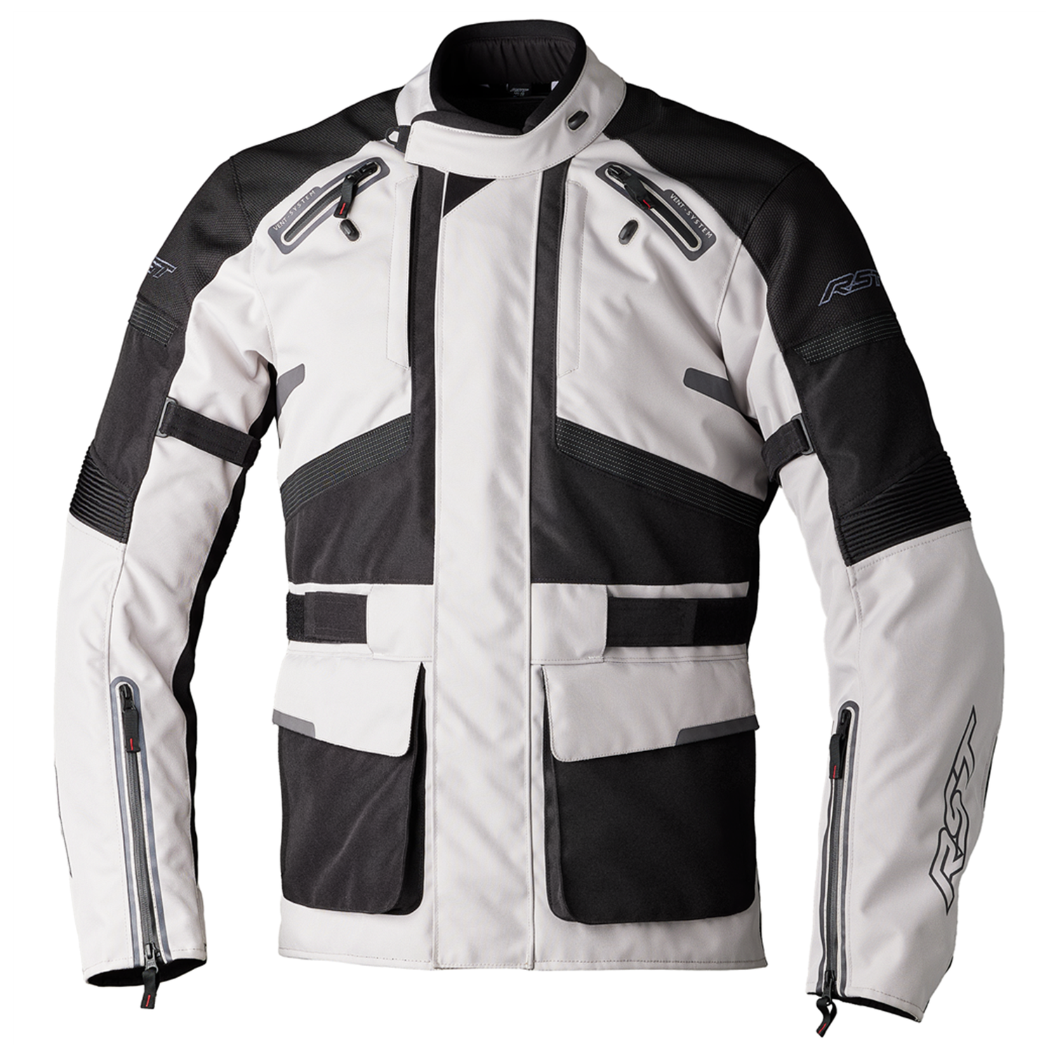 RST RST Endurance Men's Textile Jacket - Silver/Black - Front View