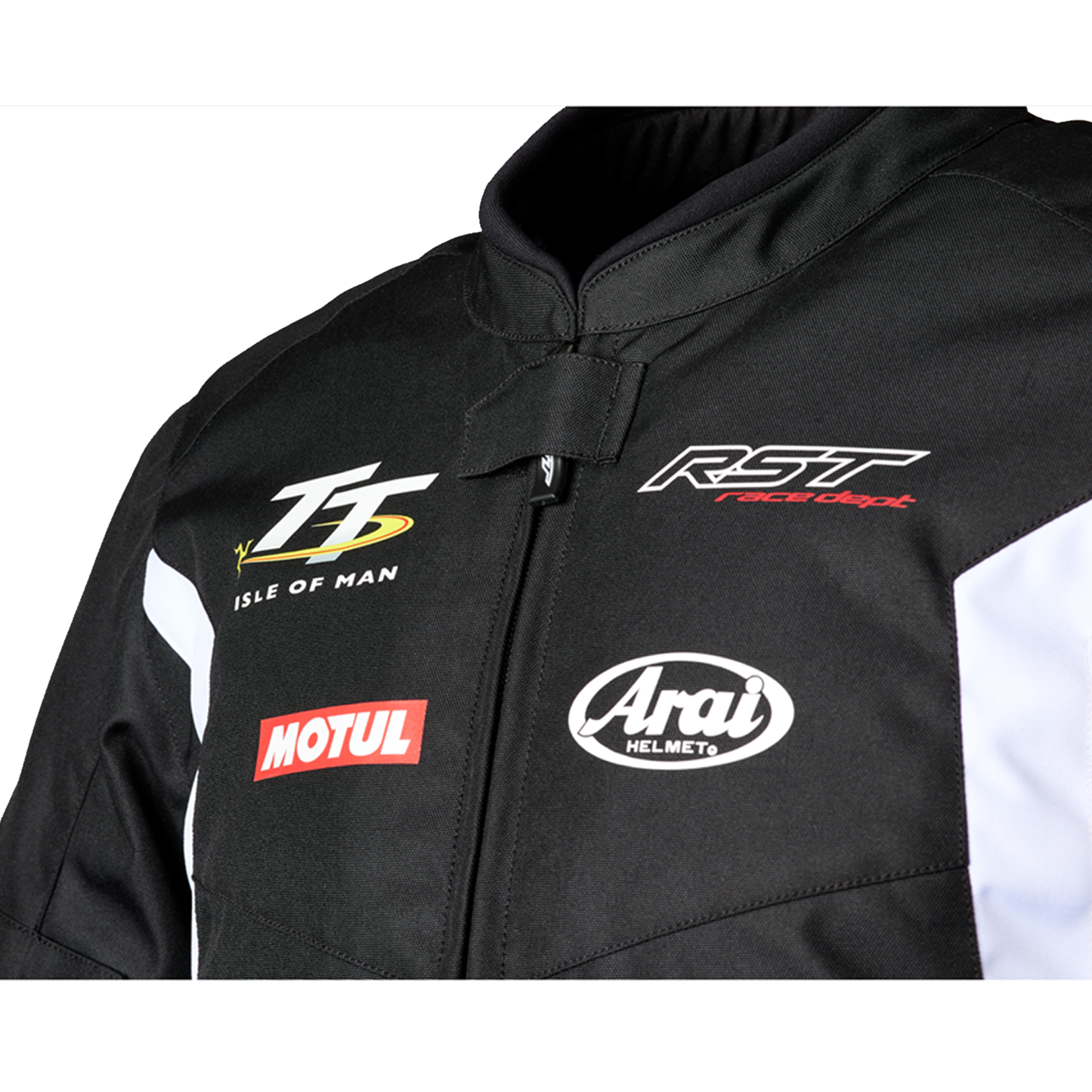 RST IOM TT Team Evo Textile Jacket - Black/White