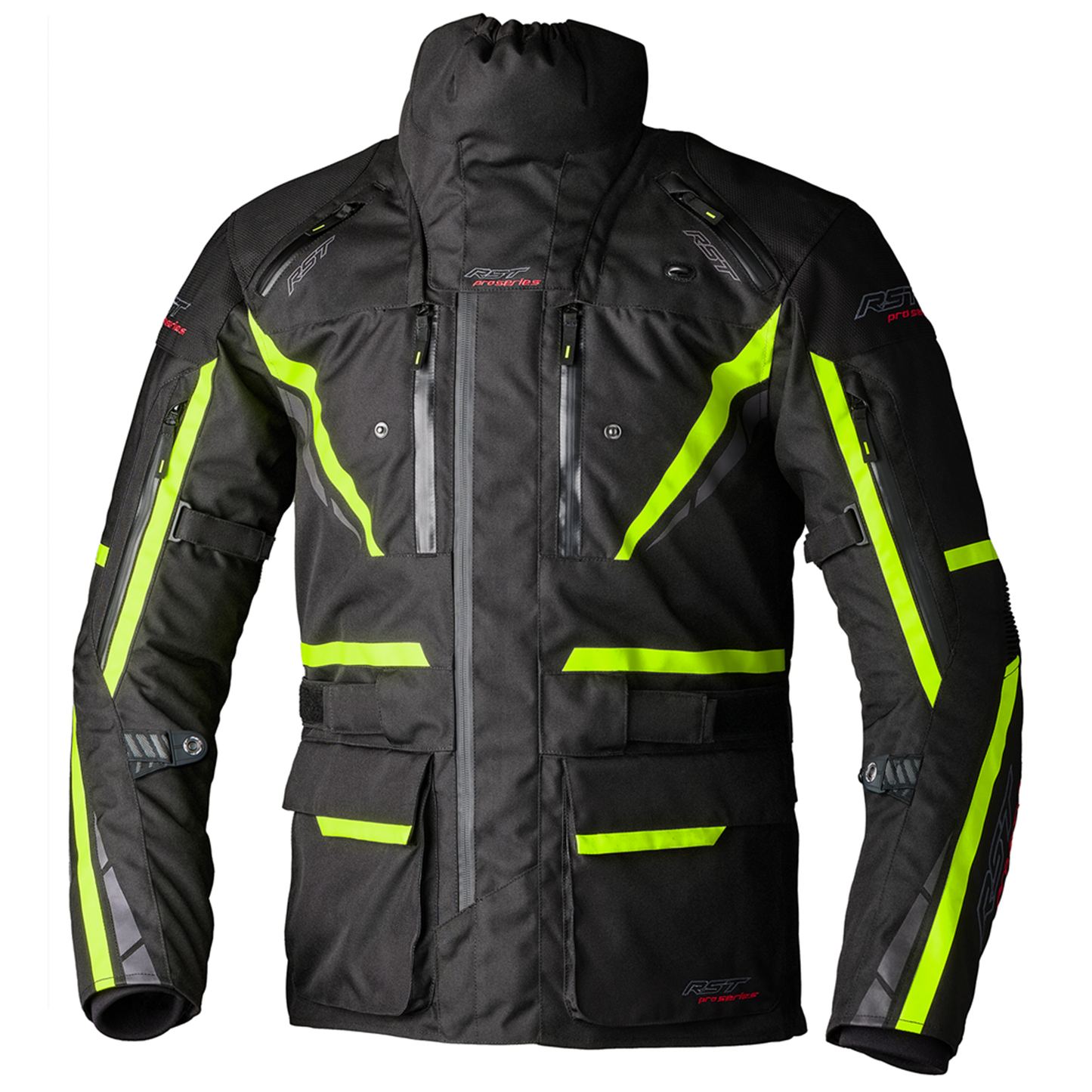 RST Pro Series Paragon 7 Textile Jacket - Black/Flo Yellow