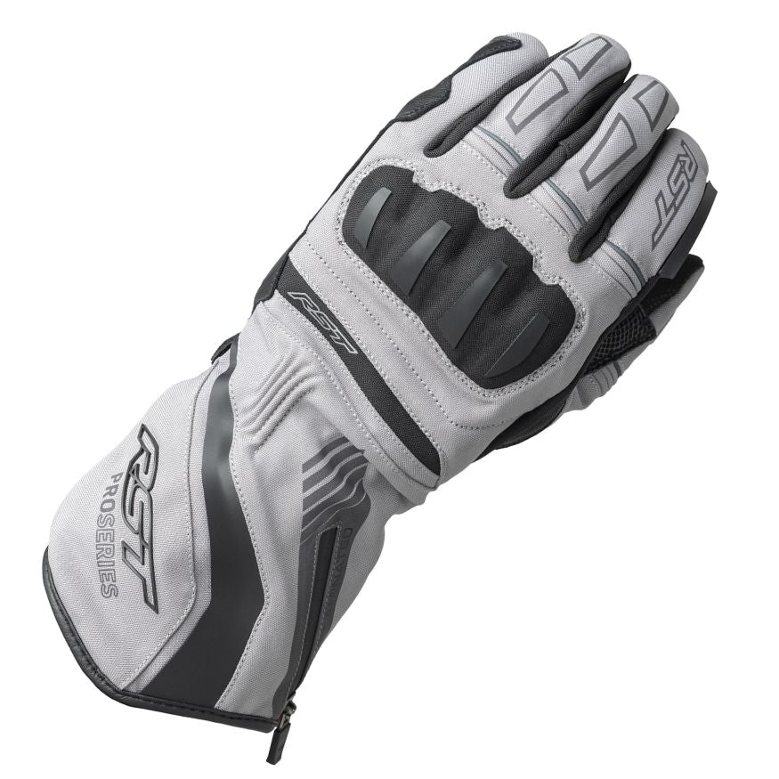 RST RST Pro Series Vega Waterproof Gloves Black / Silver - Front View